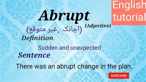 abrupt 意味|sentence with the word abrupt.